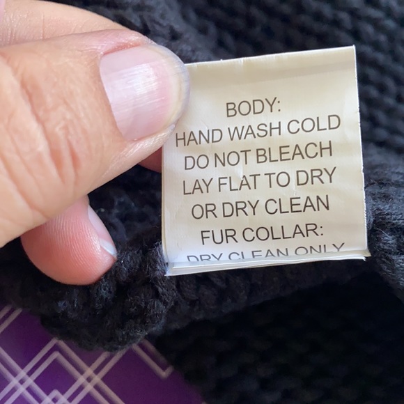 BELLDINI Chunky Knit Goat Fur Cardigan - Picture 14 of 15